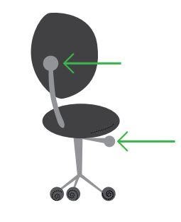 A sua cadeira de trabalho possui regulagem de altura do assento?